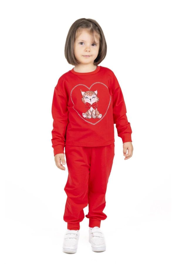 Picture of Best Kids BB23KK12266 RED Girl Sweatshirt