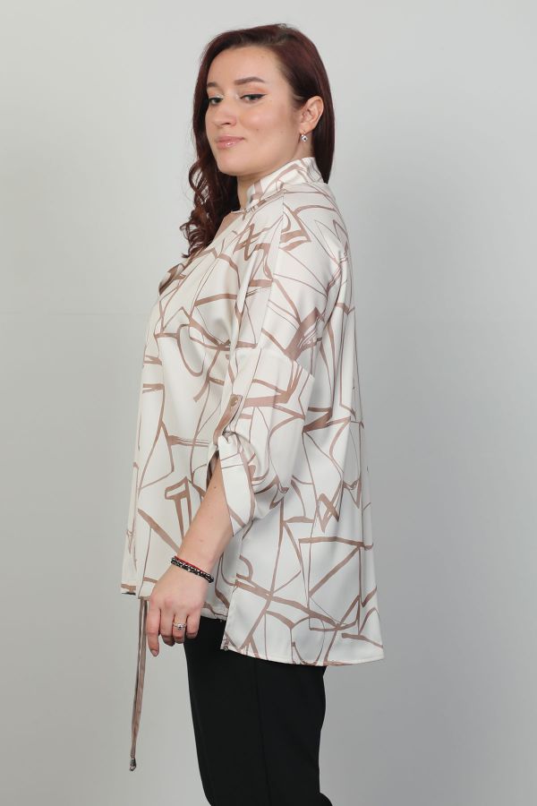 Picture of Aras 11704xl ECRU Plus Size Women Blouse 