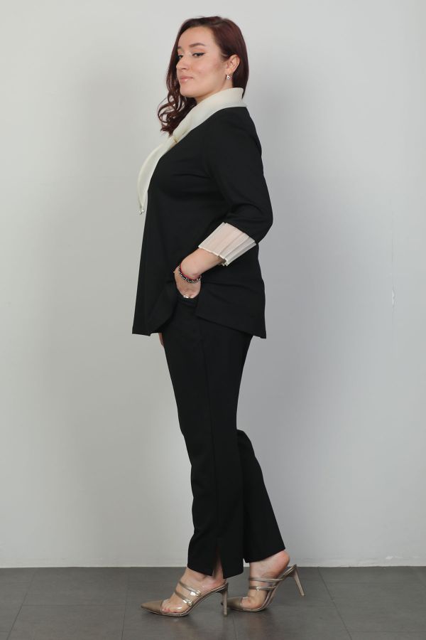 Picture of Dalida 48016xl BLACK Plus Size Women Suit