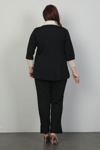 Picture of Dalida 48016xl BLACK Plus Size Women Suit