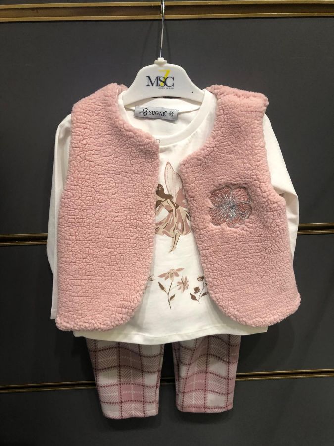 Sugar Kids S-1022 PUDRA Kız Çocuk Takım resmi