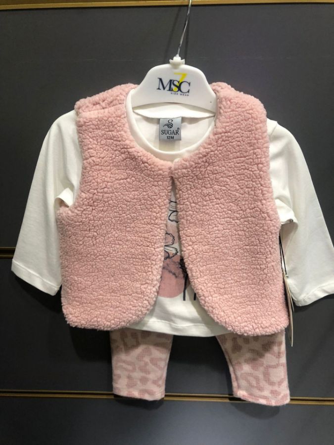 Sugar Kids S-1028 PUDRA Kız Çocuk Takım resmi