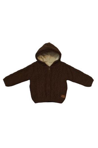 Picture of Bebepan 6872 BROWN Boys Cardigan