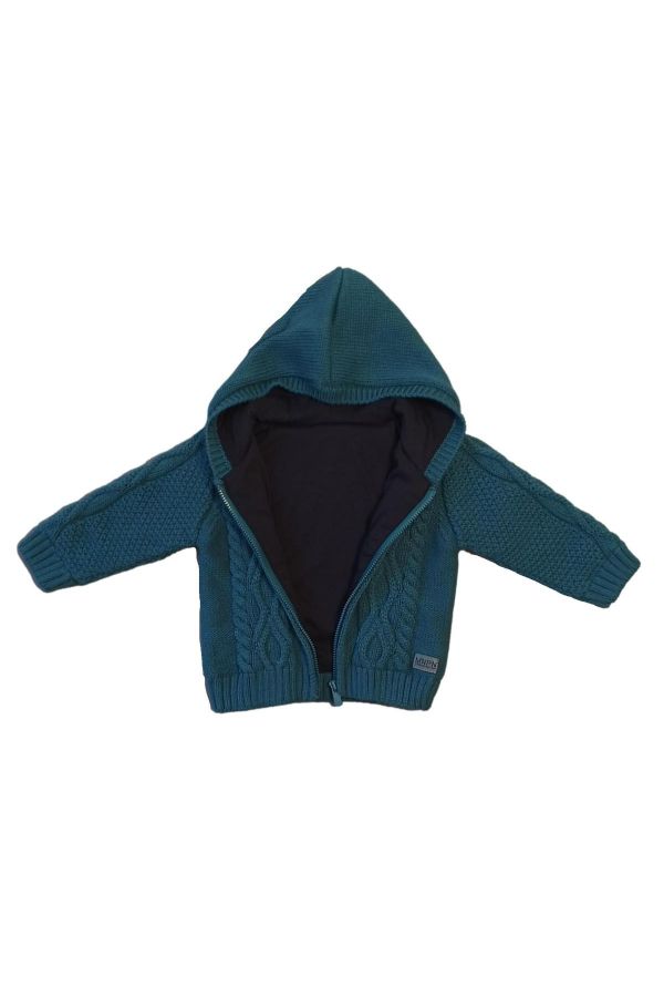 Picture of Bebepan 6872 PETROL BLUE Boys Cardigan