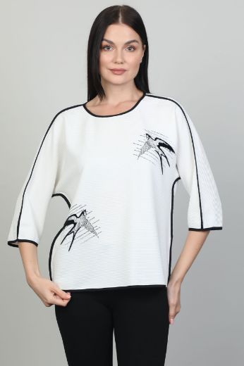 Picture of Aras 11924 ECRU Women Blouse