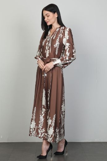 Picture of Green World 8330 BROWN Women Dress