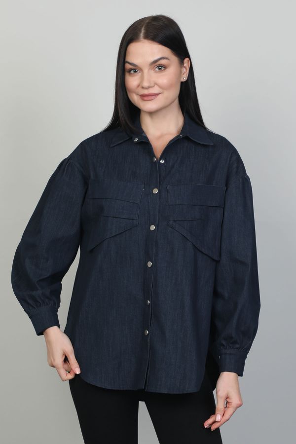 Picture of Seul 53149 NAVY BLUE Women Blouse