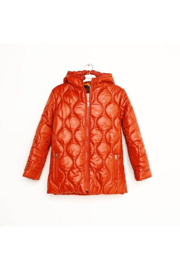 Picture of Nanica 423502 BRICK Girl Puffer Coat