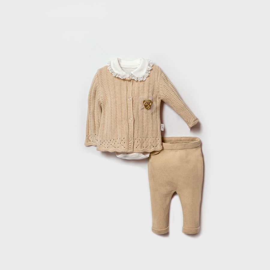 Picture of TAFYY BABY 14011 BEIGE Baby Suit