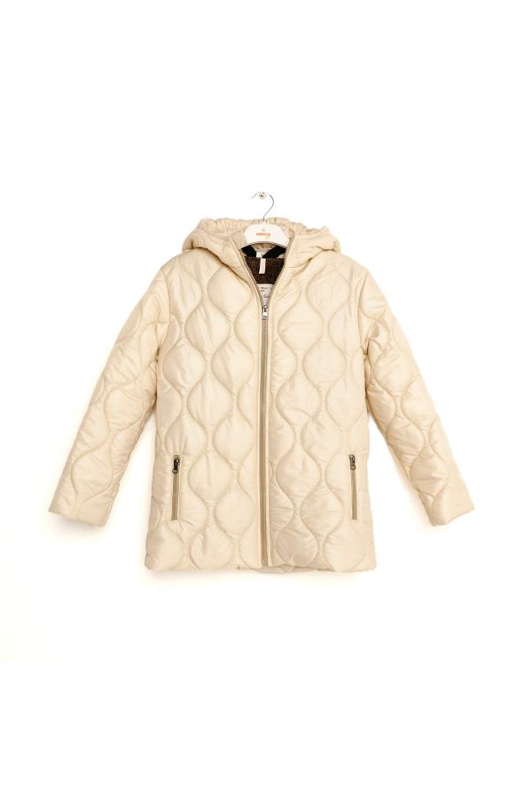 Picture of Nanica 423502 BEIGE Girl Puffer Coat