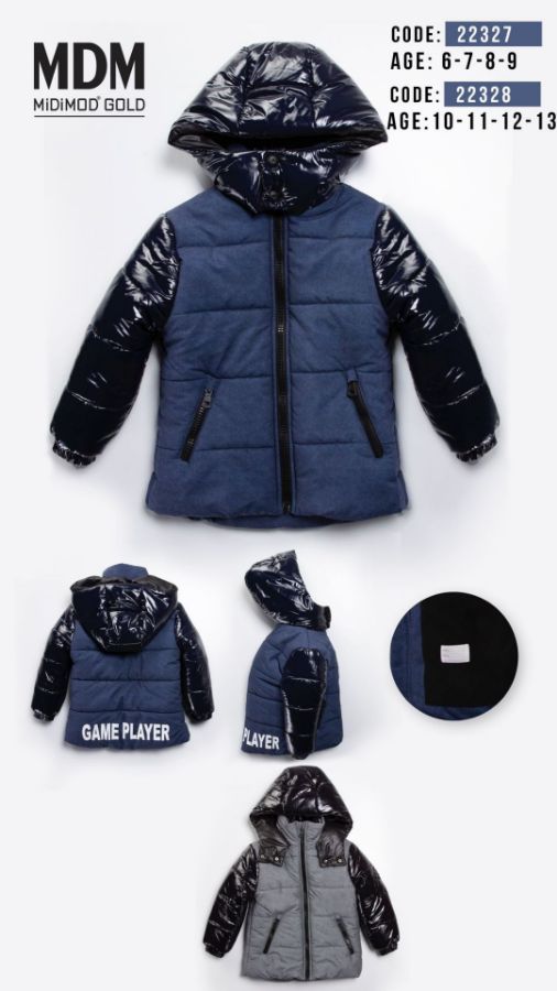 Picture of Midimod M22328 NAVY BLUE Boy Puffer Coat