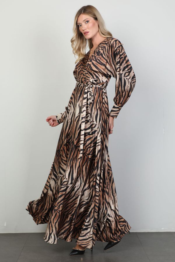 Picture of Green World 8460 LEOPARD Women Dress