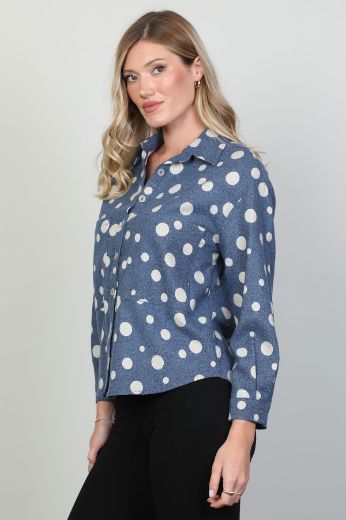 Picture of Seul 52775 NAVY BLUE Women Shirt