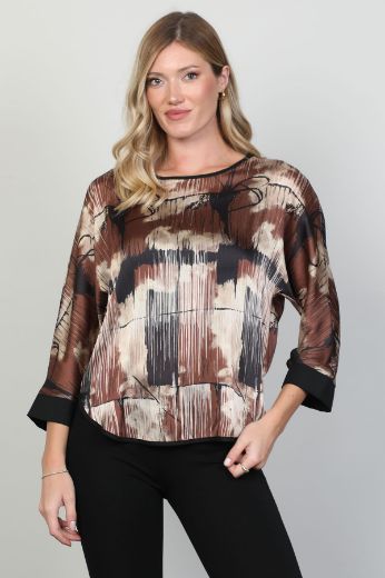 Picture of Seul 53162 BROWN Women Blouse