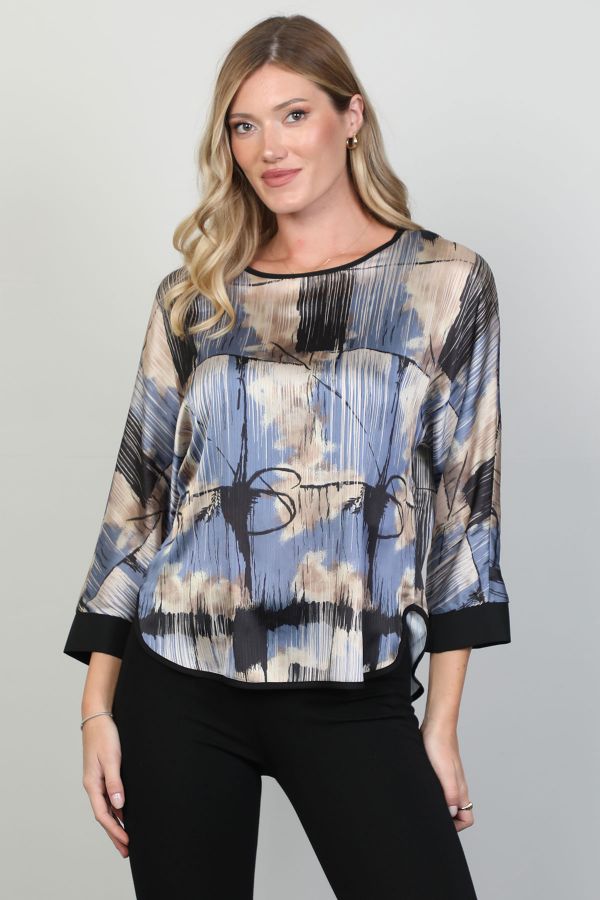 Picture of Seul 53162 INDIGO Women Blouse