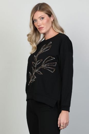 Picture of Butella 16152 BLACK Women Blouse