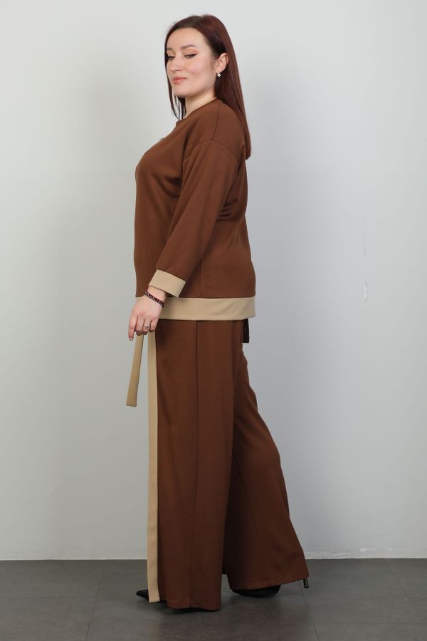 Picture of Nzr Line 2151xl BROWN Plus Size Women Suit