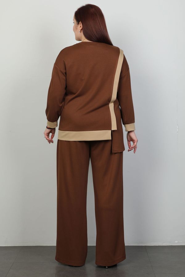 Picture of Nzr Line 2151xl BROWN Plus Size Women Suit