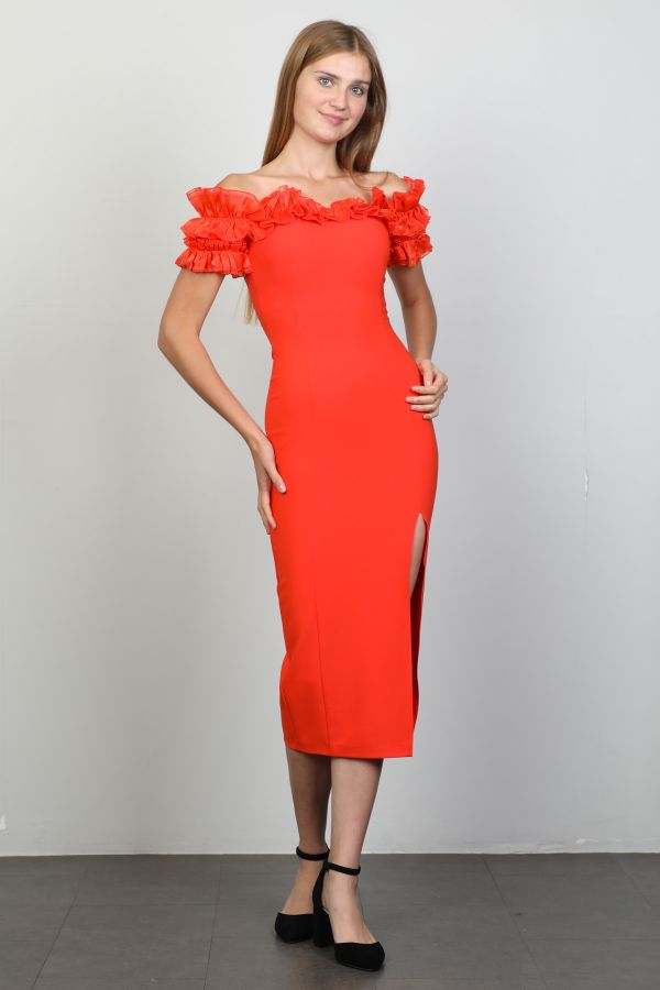 Picture of Green World 8271 RED Women Dress