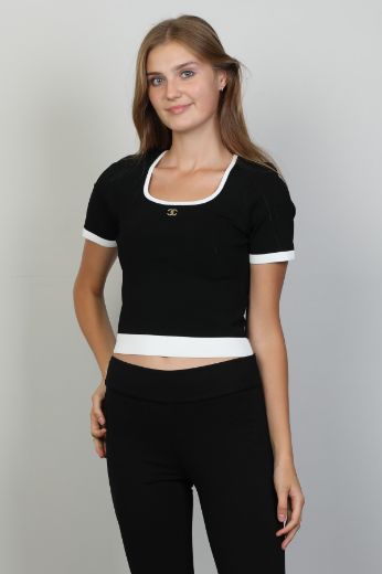 Picture of Samsara OM-104 BLACK Women Blouse