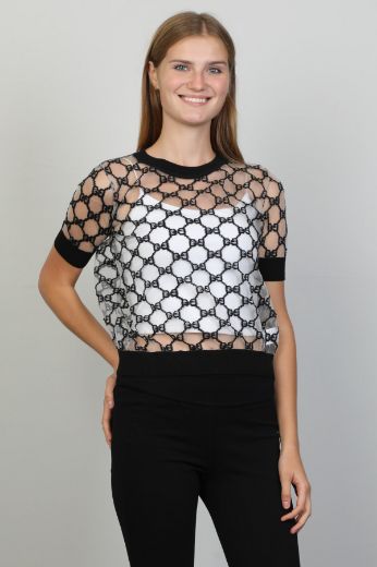 Picture of Samsara L-1006 BLACK Women Blouse