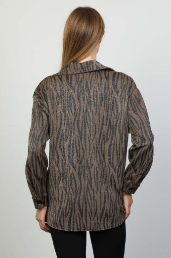 Picture of Seul 53174 BROWN Women Blouse