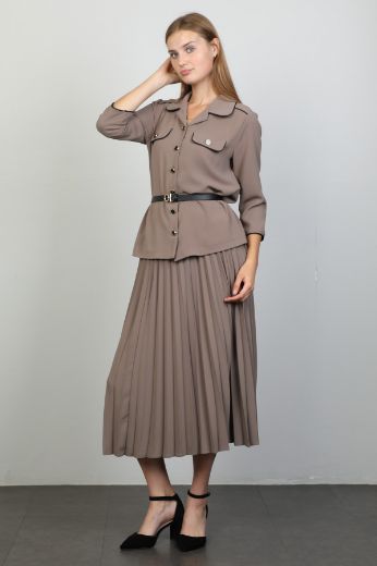 Picture of Ultramaxx 8514 SMOKED PEARL WOMANS SKIRT SUIT 