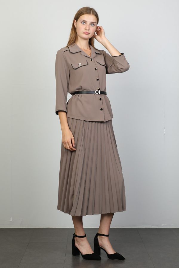 Picture of Ultramaxx 8514 SMOKED PEARL WOMANS SKIRT SUIT 