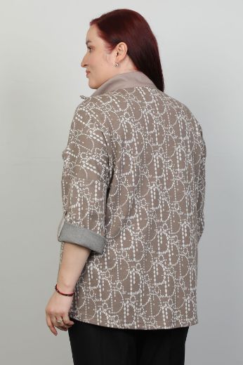 Picture of Aras 11986xl MINK Plus Size Women Blouse 