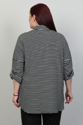 Picture of Aras 11858xl BLACK Plus Size Women Shirt 