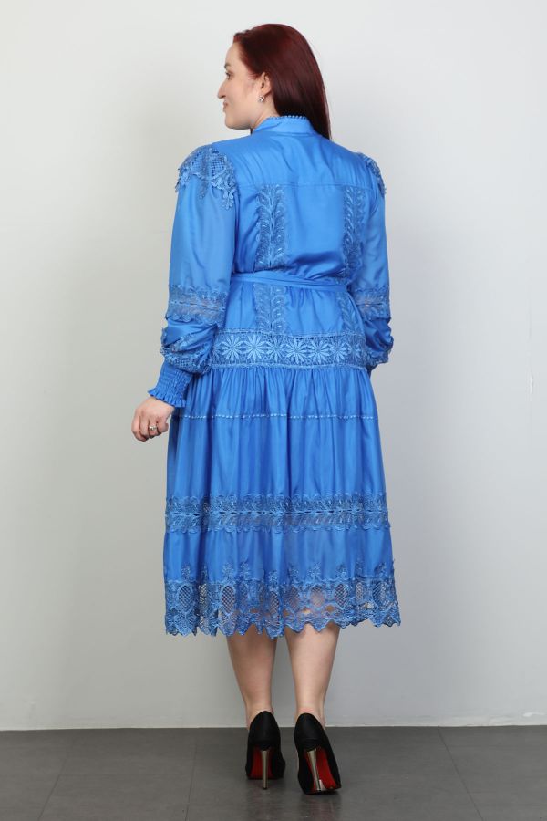 Picture of Nexx 31429xl BLUE Plus Size Women Dress 