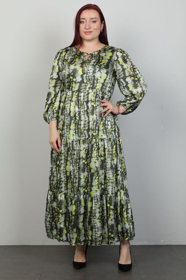 Picture of Nzr Line 4015xl GREEN Plus Size Women Dress 