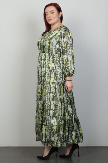 Picture of Nzr Line 4015xl GREEN Plus Size Women Dress 