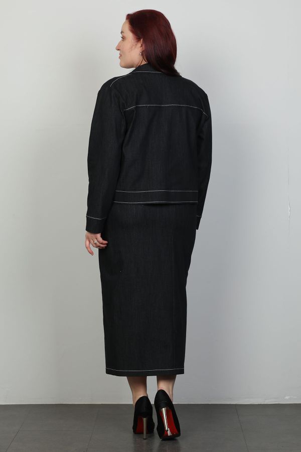 Picture of Nzr Line 2152xl BLACK Plus Size Women Suit