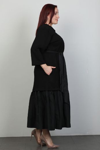 Picture of Ventura 6519xl BLACK Plus Size Women Dress 