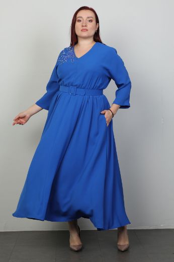 Picture of Ventura 6503xl SAX Plus Size Women Dress 