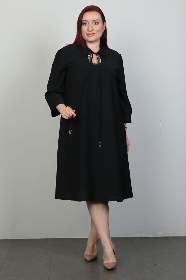 Picture of Ventura 6501xl BLACK Plus Size Women Dress 