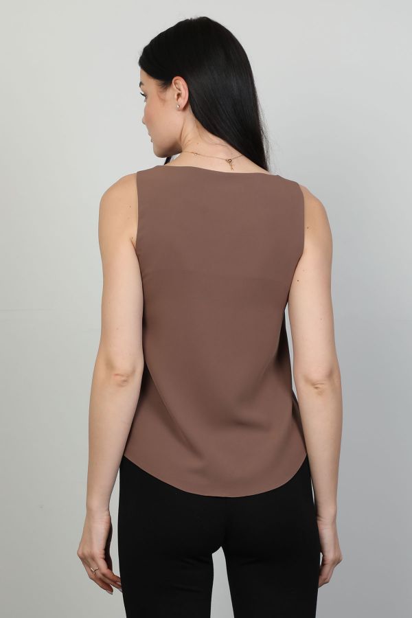 Picture of Modalinda 43174 BROWN Women Blouse