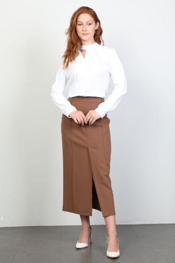 Picture of Bovona 242497 BROWN Women Suit