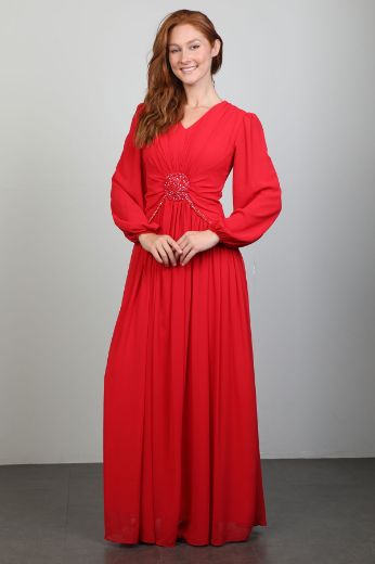 Picture of Xewn 7206 RED Women Dress