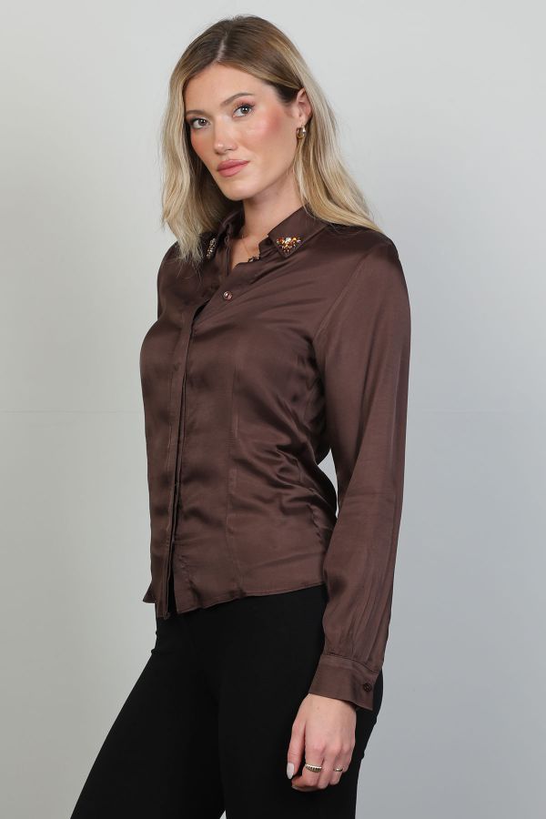 Picture of Roux 2421062 BROWN Women Blouse