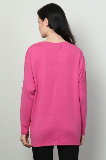 Vazzo&Green Apple 8528 PEMBE Kadın Sweatshirt resmi