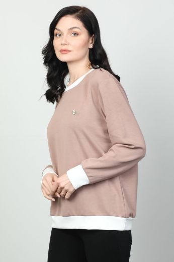 Vazzo&Green Apple 8532 PUDRA Kadın Sweatshirt resmi