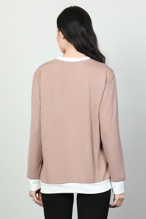 Vazzo&Green Apple 8532 PUDRA Kadın Sweatshirt resmi