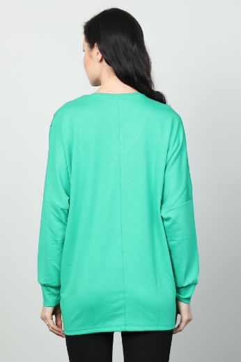 Vazzo&Green Apple 8545 YESIL Kadın Sweatshirt resmi