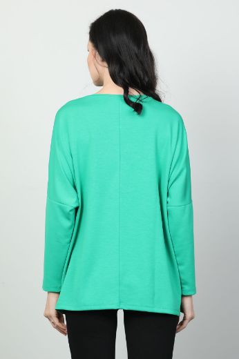 Vazzo&Green Apple 8568 YESIL Kadın Sweatshirt resmi