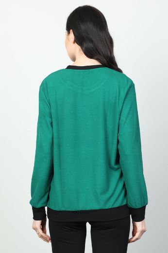 Vazzo&Green Apple 8569 YESIL Kadın Sweatshirt resmi