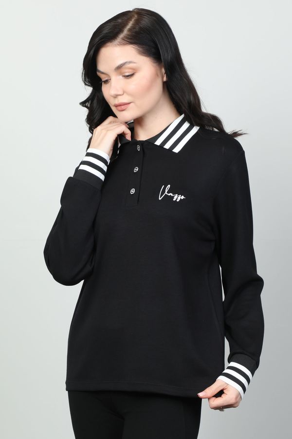 Vazzo&Green Apple 8581 SIYAH Kadın Sweatshirt resmi