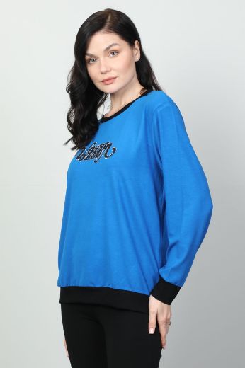 Vazzo&Green Apple 8569 MAVI Kadın Sweatshirt resmi