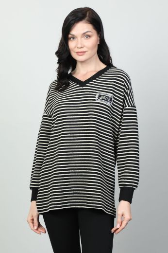 Vazzo&Green Apple 8604 SIYAH Kadın Sweatshirt resmi